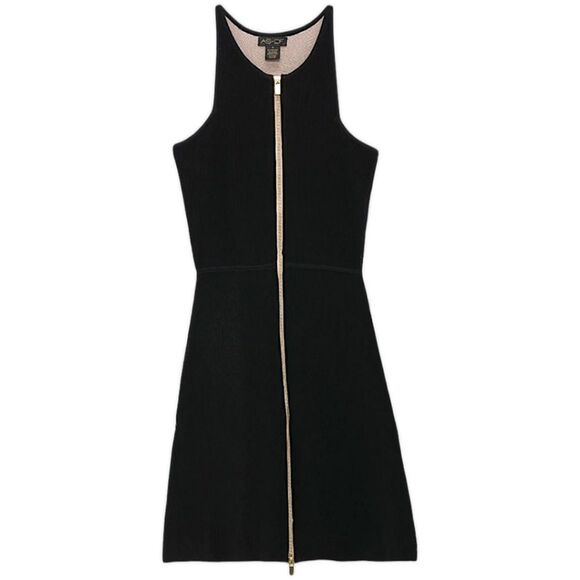 AS by DF Bound Zipper Front Dress, Black w/ Gold Zipper, Size Medium - Picture 4 of 8